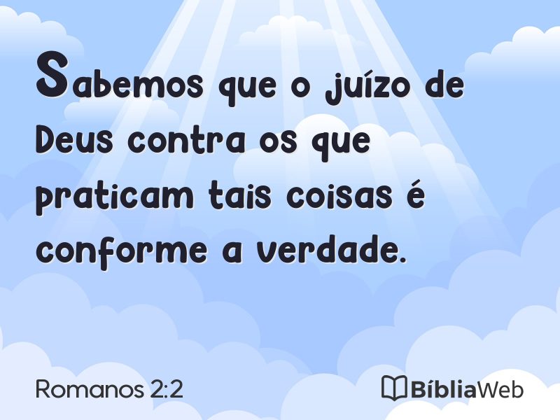 Romanos 2:2 em imagem para compartilhar