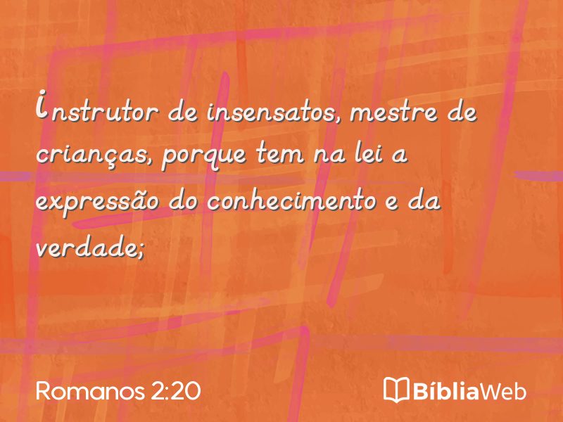 Romanos 2:20 em imagem para compartilhar