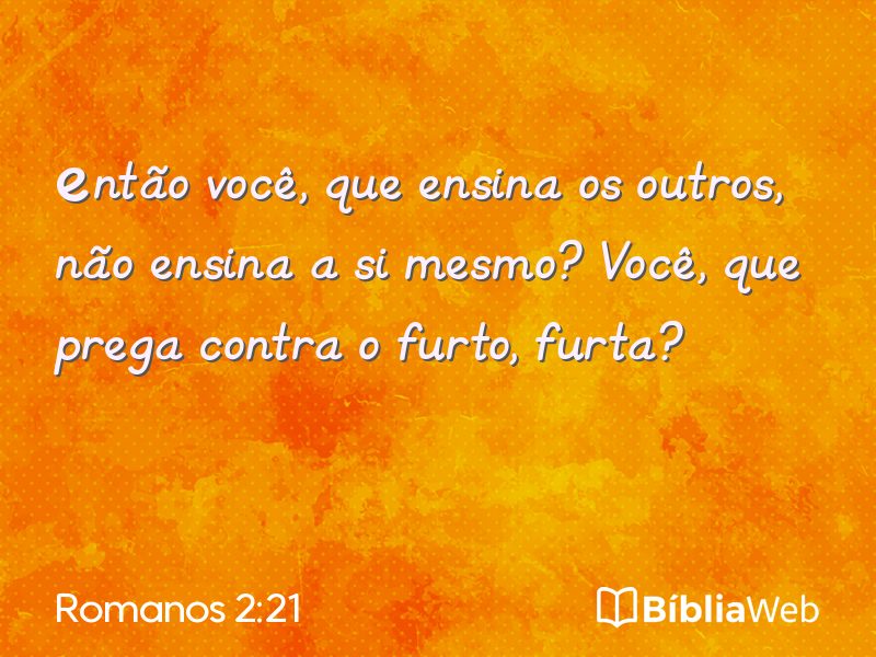 Romanos 2:21 em imagem para compartilhar