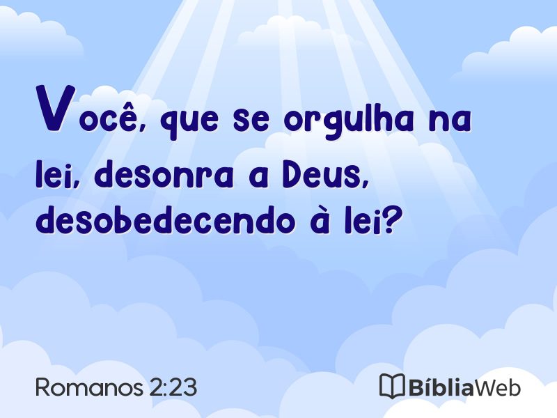Romanos 2:23 em imagem para compartilhar