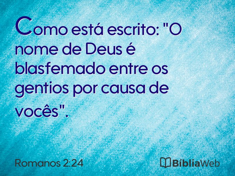 Romanos 2:24 em imagem para compartilhar