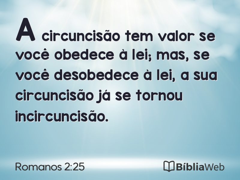 Romanos 2:25 em imagem para compartilhar