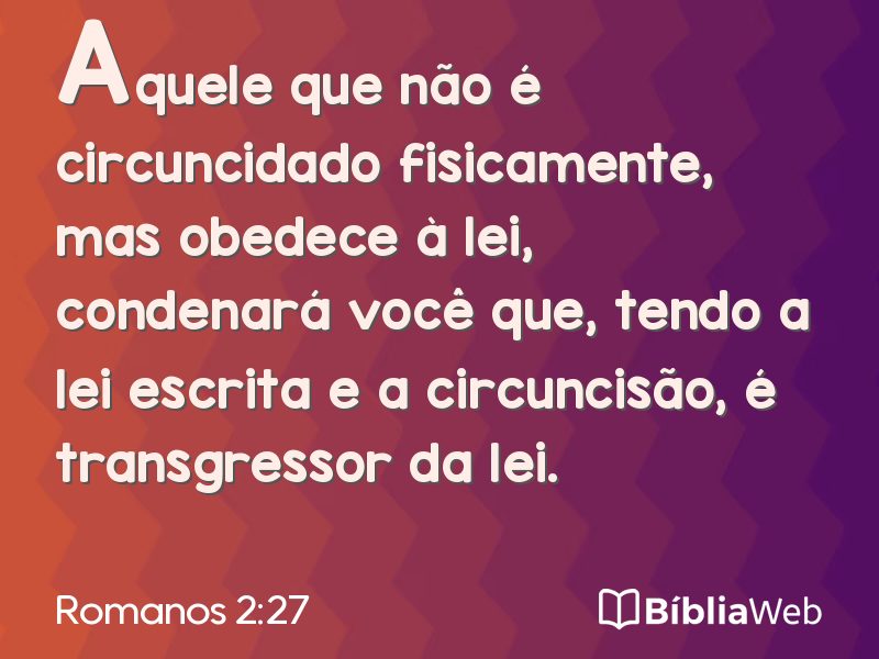 Romanos 2:27 em imagem para compartilhar