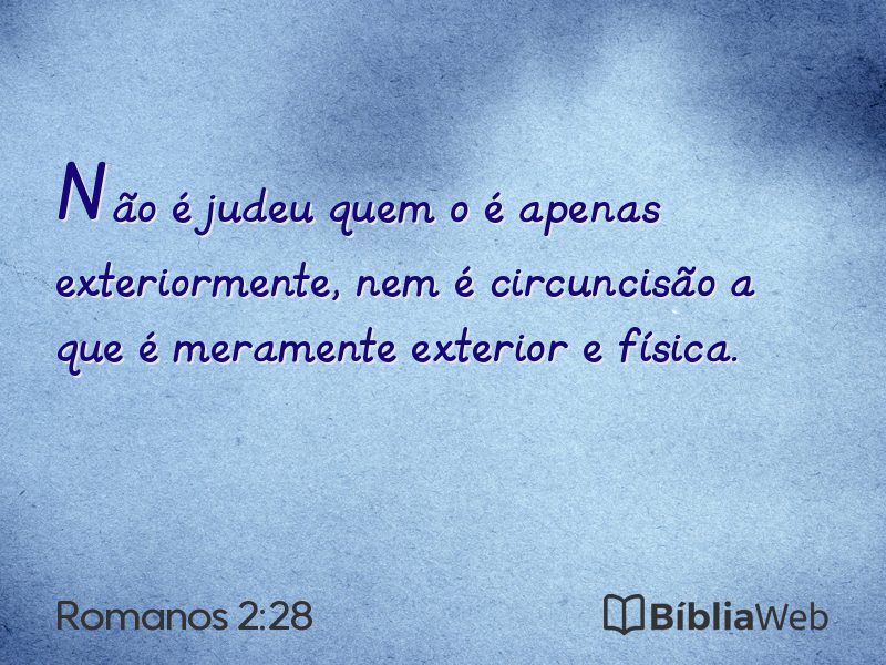 Romanos 2:28 em imagem para compartilhar