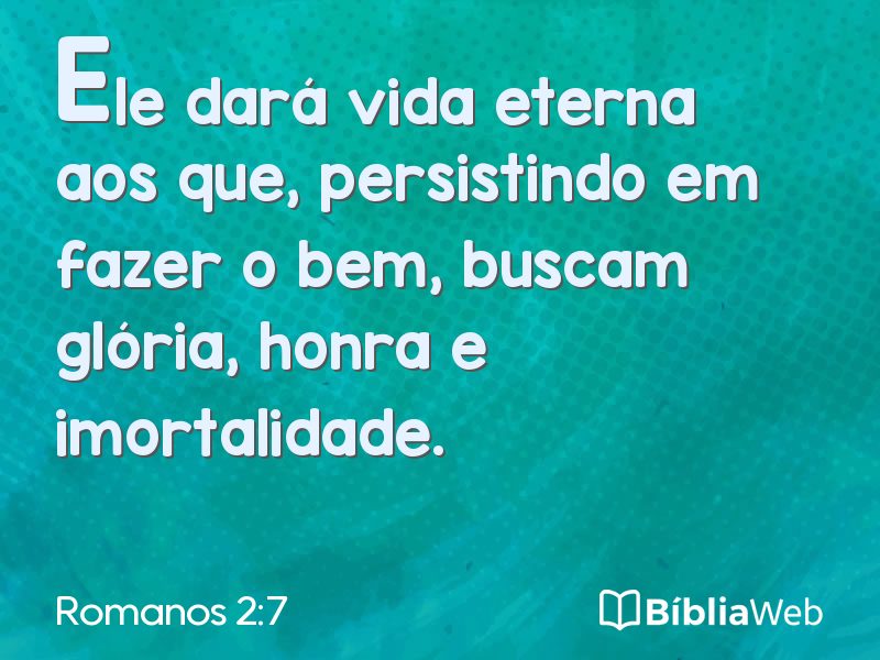 Romanos 2:7 em imagem para compartilhar