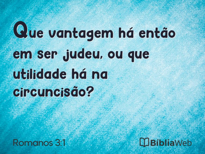 Romanos 3:1 em imagem para compartilhar