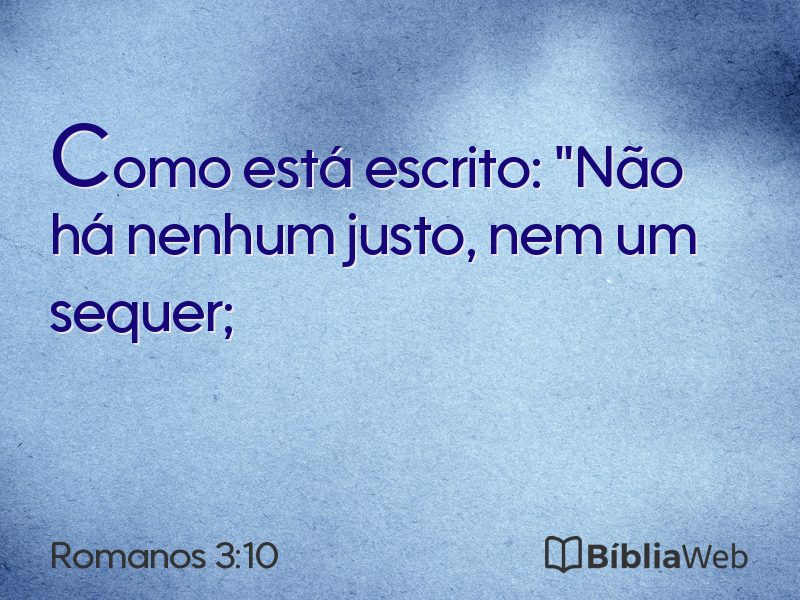 Romanos 3:10 em imagem para compartilhar