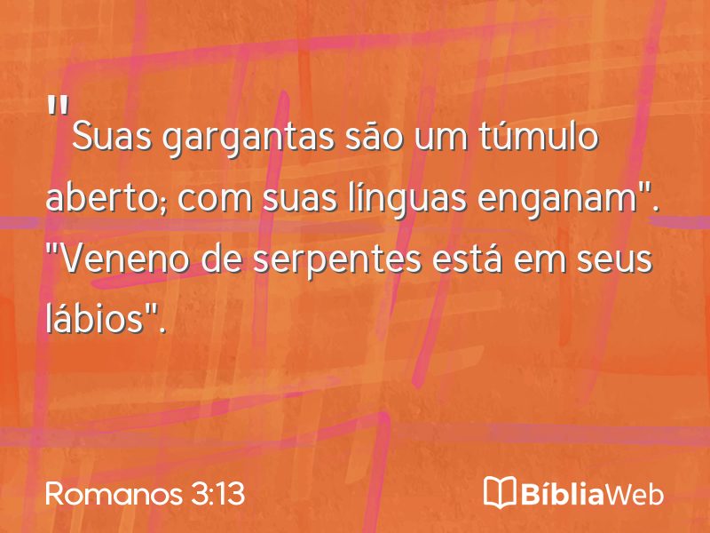 Romanos 3:13 em imagem para compartilhar
