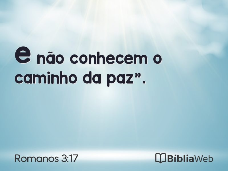 Romanos 3:17 em imagem para compartilhar