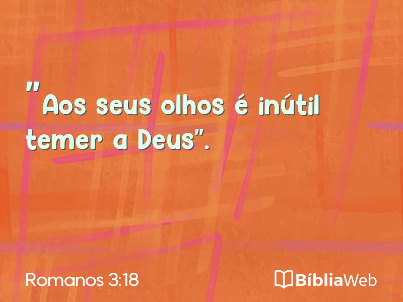 Romanos 3:18 em imagem para compartilhar