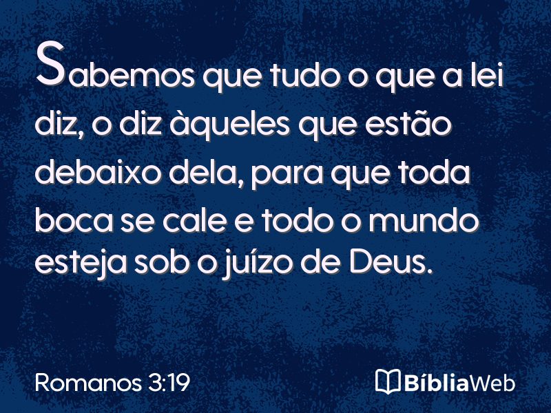 Romanos 3:19 em imagem para compartilhar