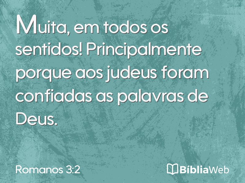 Romanos 3:2 em imagem para compartilhar