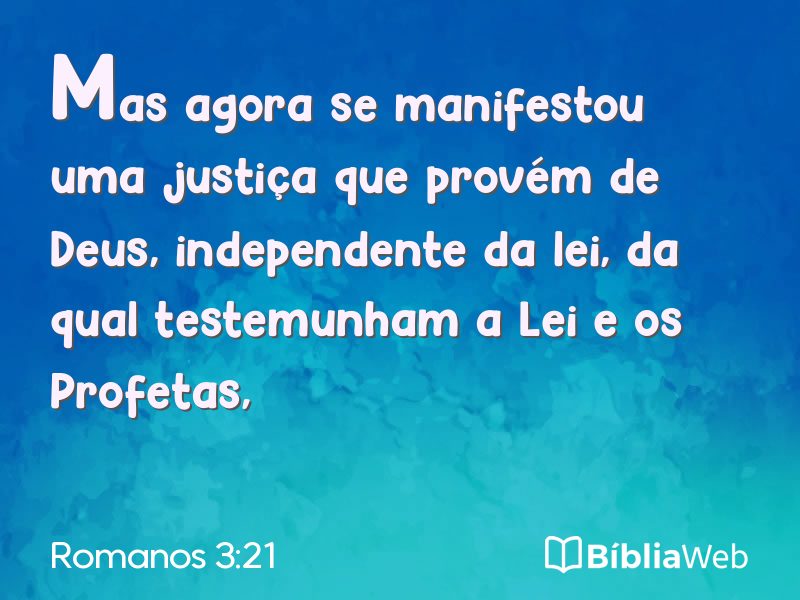 Romanos 3:21 em imagem para compartilhar