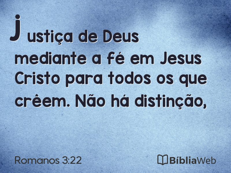 Romanos 3:22 em imagem para compartilhar