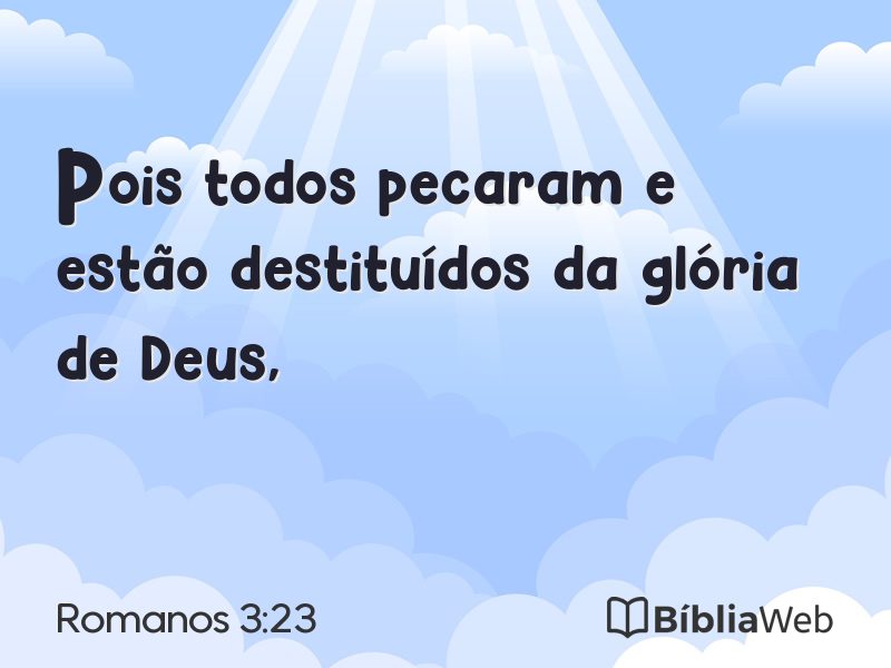 Romanos 3:23 em imagem para compartilhar