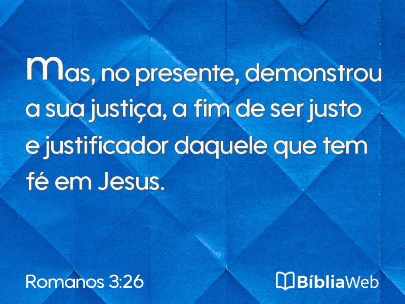 Romanos 3:26 em imagem para compartilhar