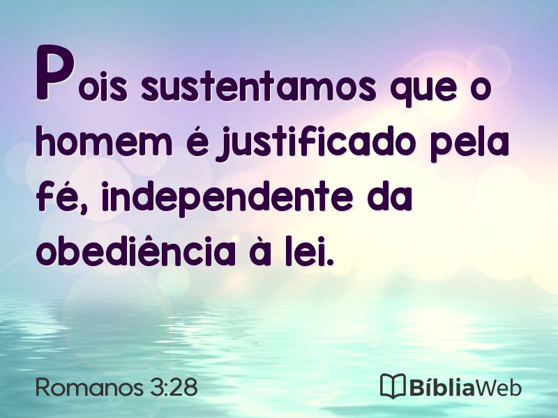 Romanos 3:28 em imagem para compartilhar