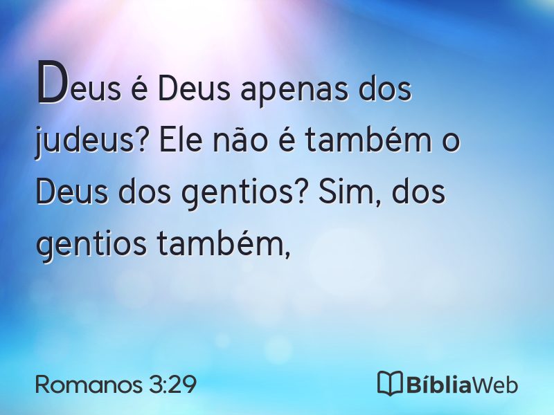 Romanos 3:29 em imagem para compartilhar