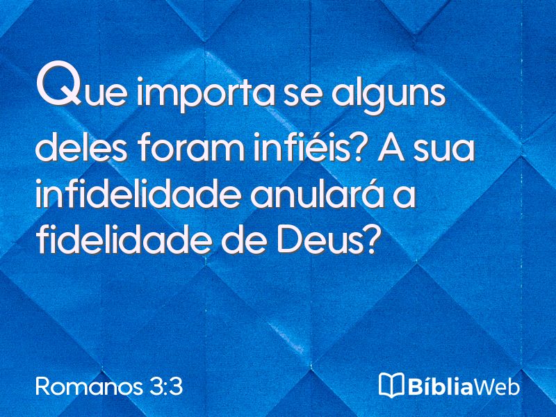 Romanos 3:3 em imagem para compartilhar