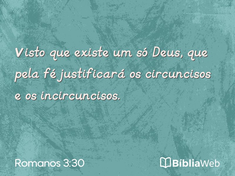 Romanos 3:30 em imagem para compartilhar