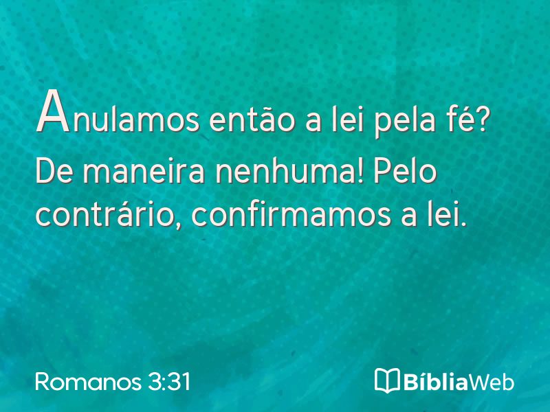 Romanos 3:31 em imagem para compartilhar