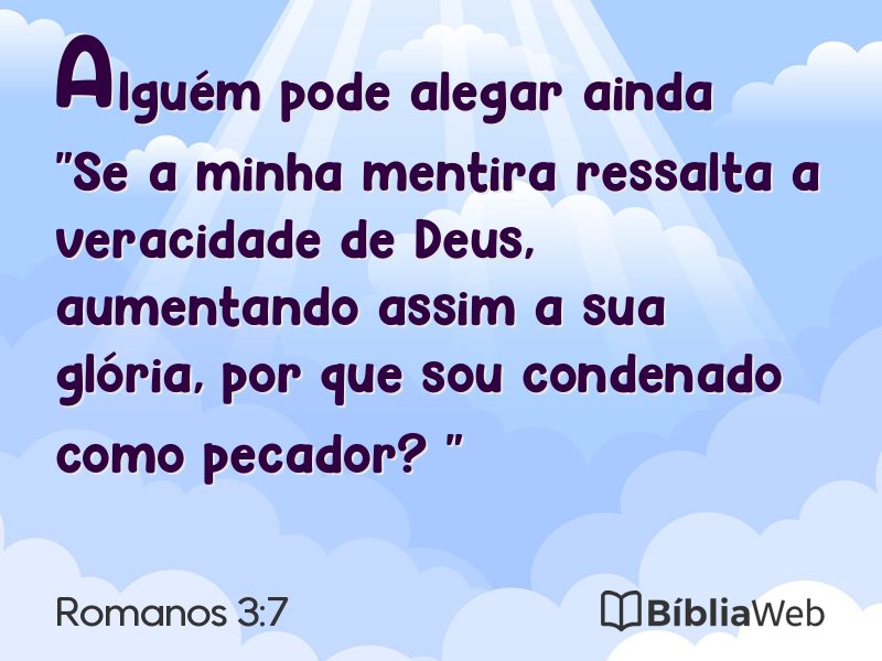 Romanos 3:7 em imagem para compartilhar