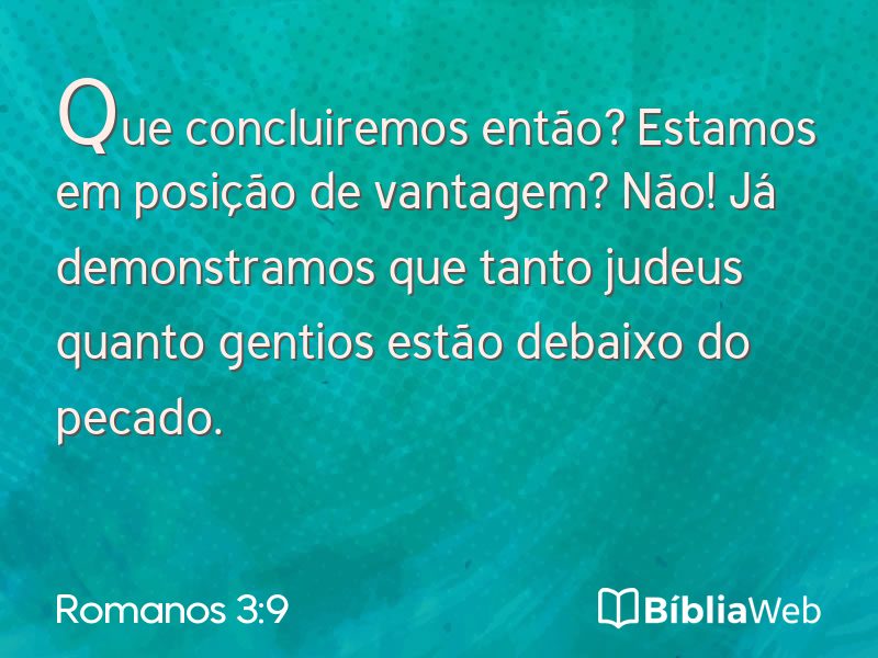 Romanos 3:9 em imagem para compartilhar