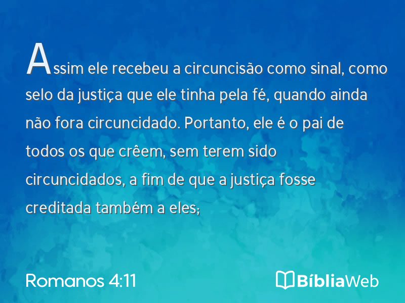 Romanos 4:11 em imagem para compartilhar