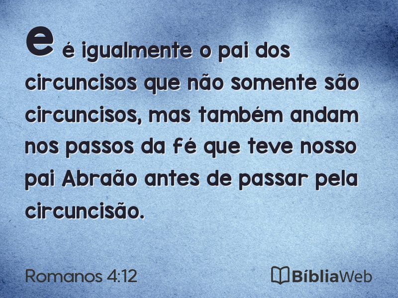 Romanos 4:12 em imagem para compartilhar