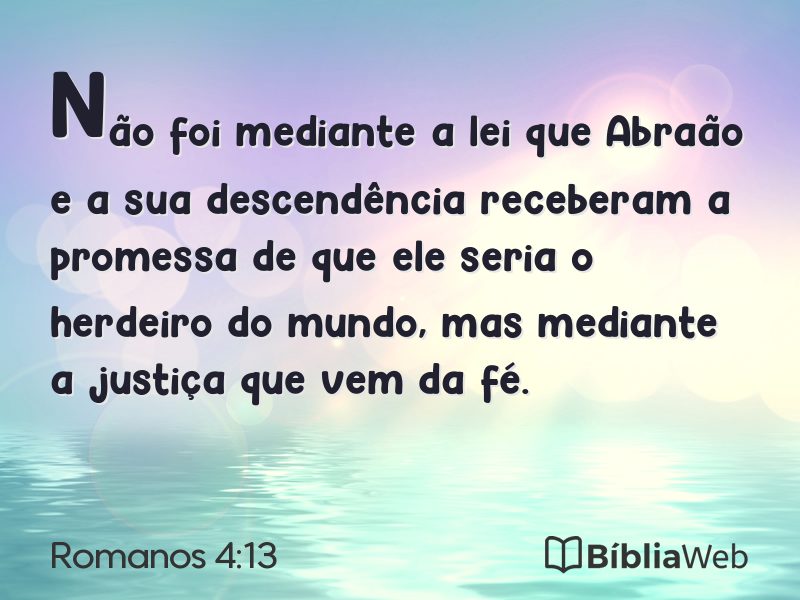 Romanos 4:13 em imagem para compartilhar