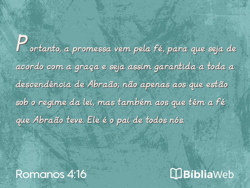 Romanos 4:16 em imagem para compartilhar