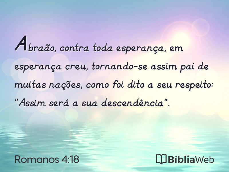 Romanos 4:18 em imagem para compartilhar