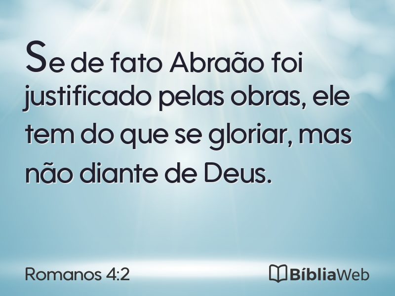 Romanos 4:2 em imagem para compartilhar