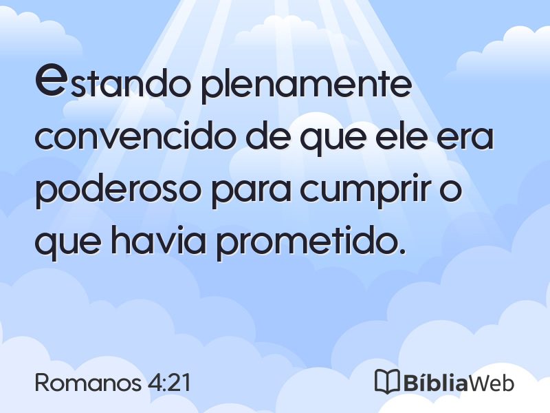 Romanos 4:21 em imagem para compartilhar
