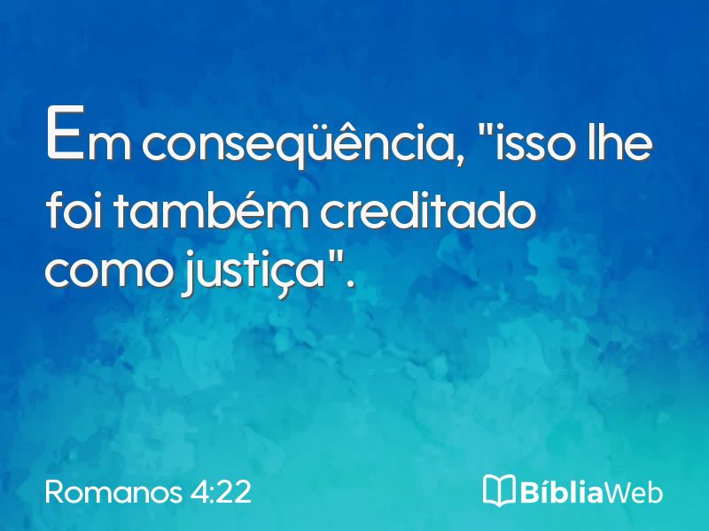 Romanos 4:22 em imagem para compartilhar