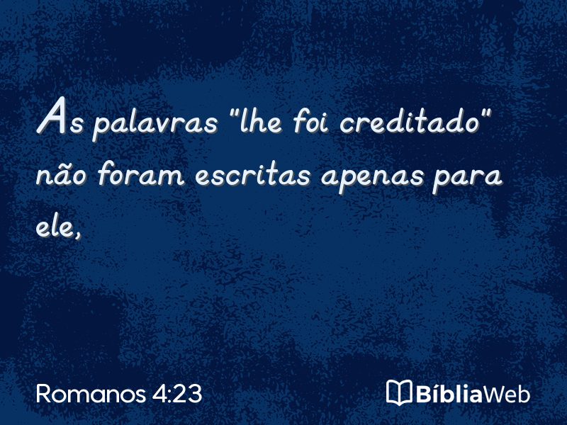 Romanos 4:23 em imagem para compartilhar