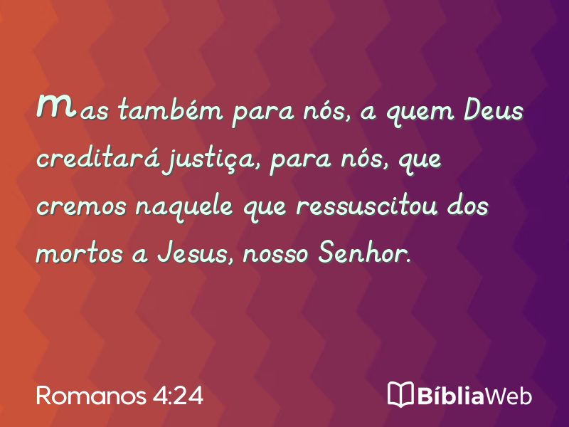 Romanos 4:24 em imagem para compartilhar
