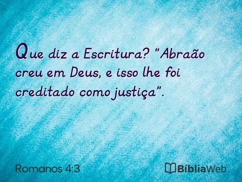 Romanos 4:3 em imagem para compartilhar