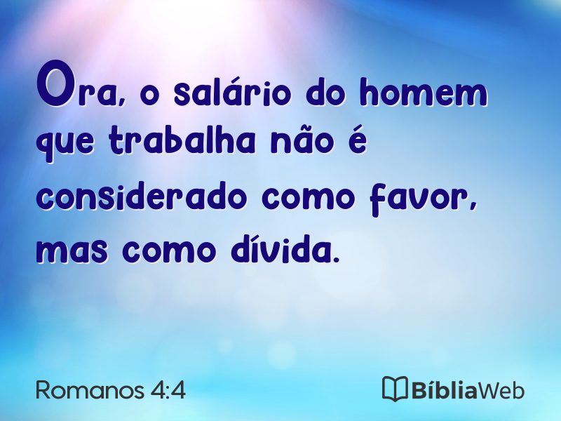 Romanos 4:4 em imagem para compartilhar