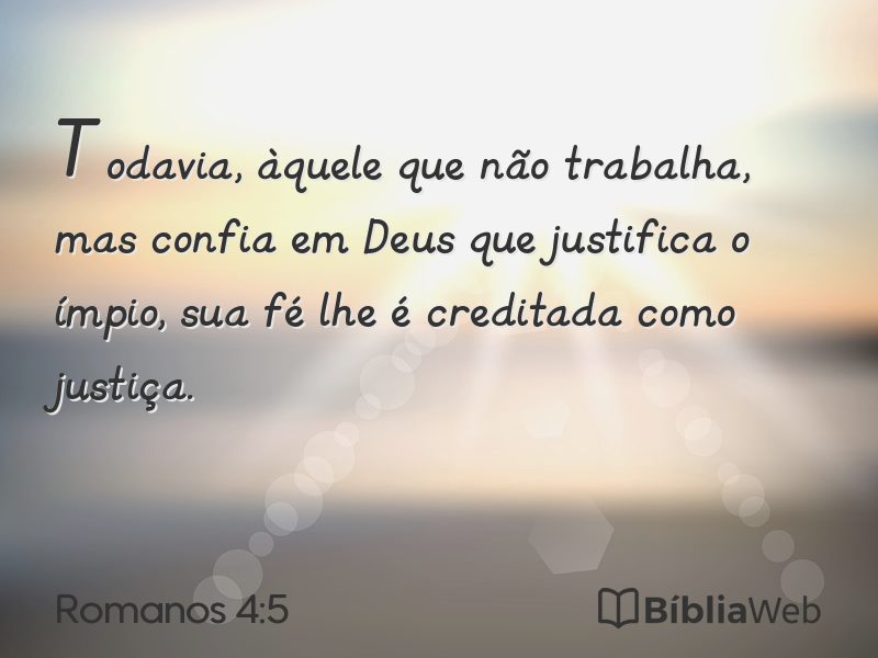 Romanos 4:5 em imagem para compartilhar
