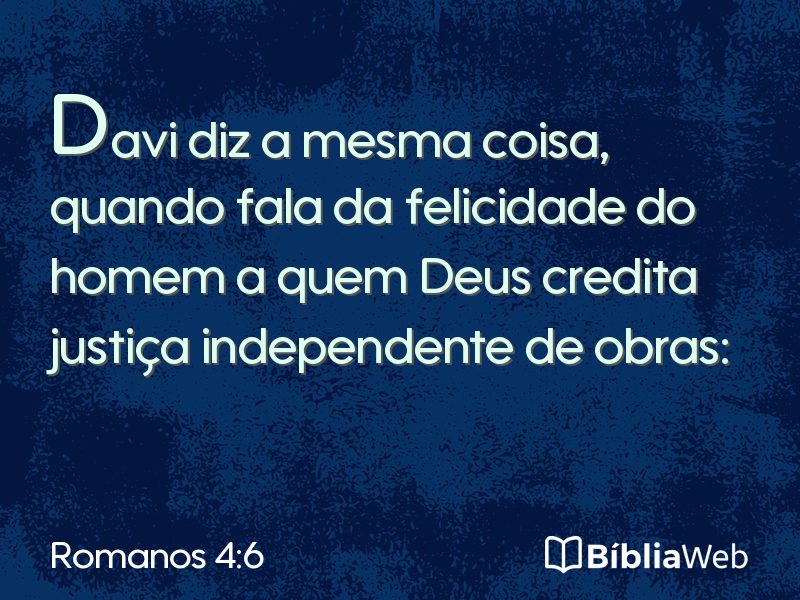 Romanos 4:6 em imagem para compartilhar