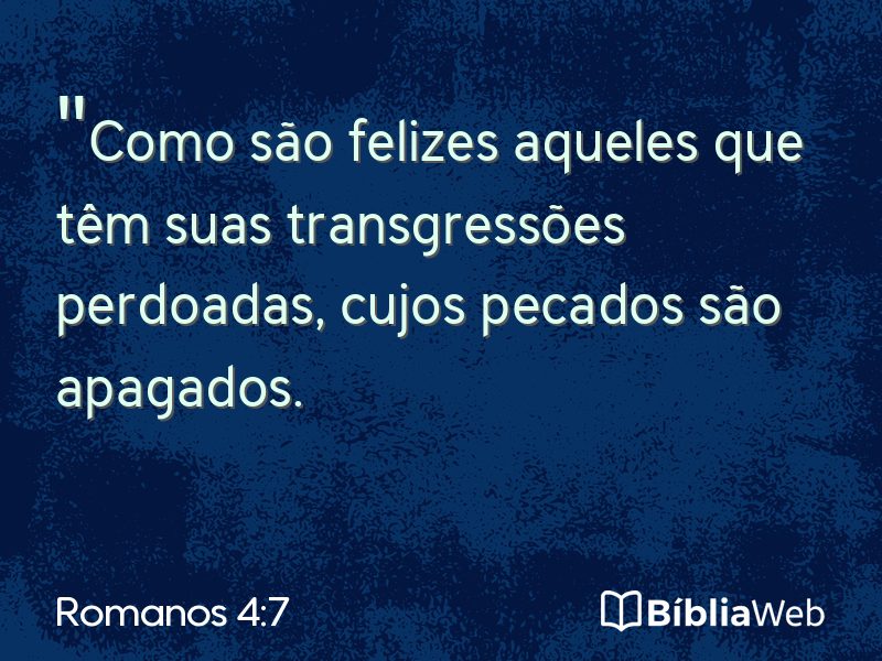Romanos 4:7 em imagem para compartilhar