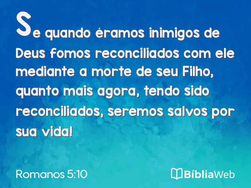Romanos 5:10 em imagem para compartilhar