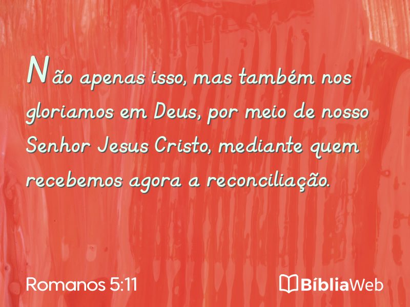 Romanos 5:11 em imagem para compartilhar