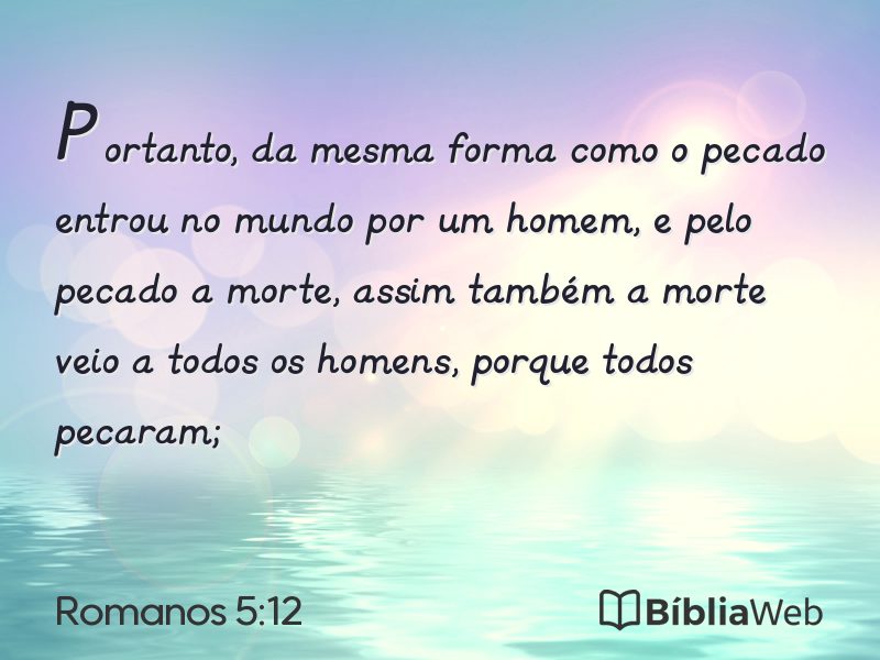 Romanos 5:12 em imagem para compartilhar