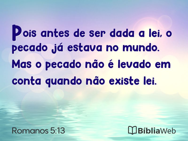 Romanos 5:13 em imagem para compartilhar