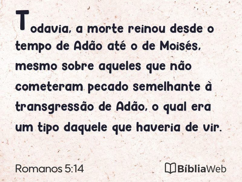 Romanos 5:14 em imagem para compartilhar