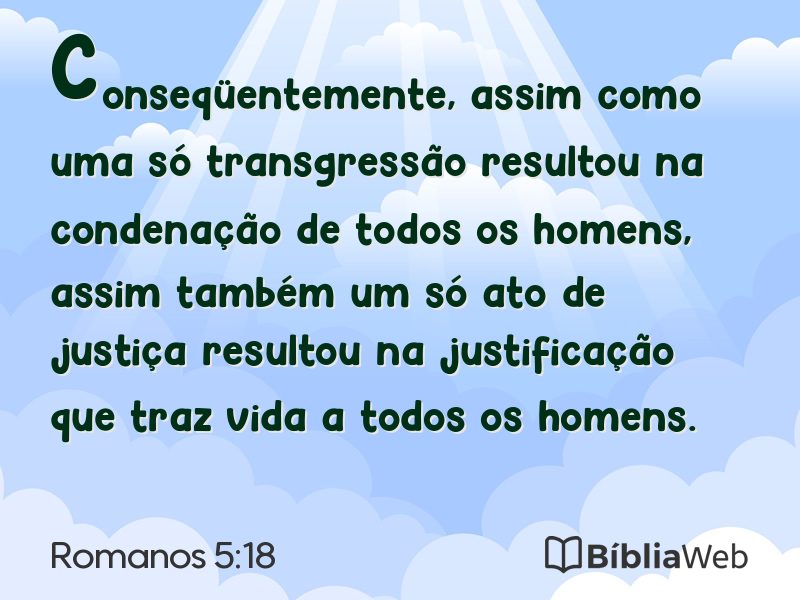 Romanos 5:18 em imagem para compartilhar