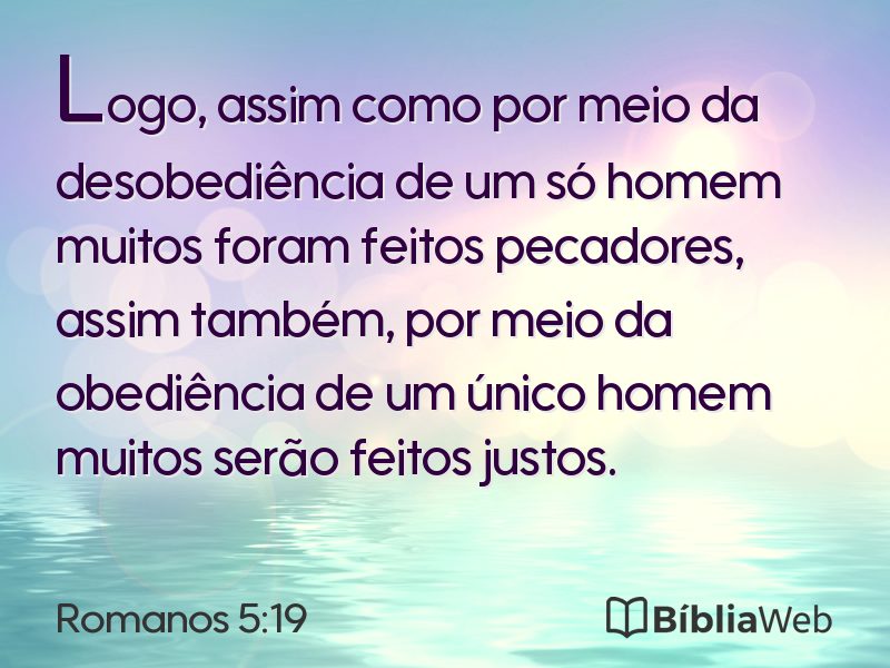 Romanos 5:19 em imagem para compartilhar