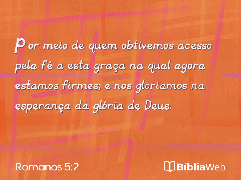 Romanos 5:2 em imagem para compartilhar